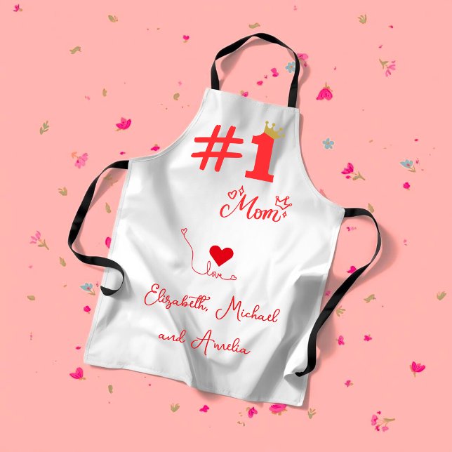 #1 Mum Love Personalised Apron (Creator Uploaded)
