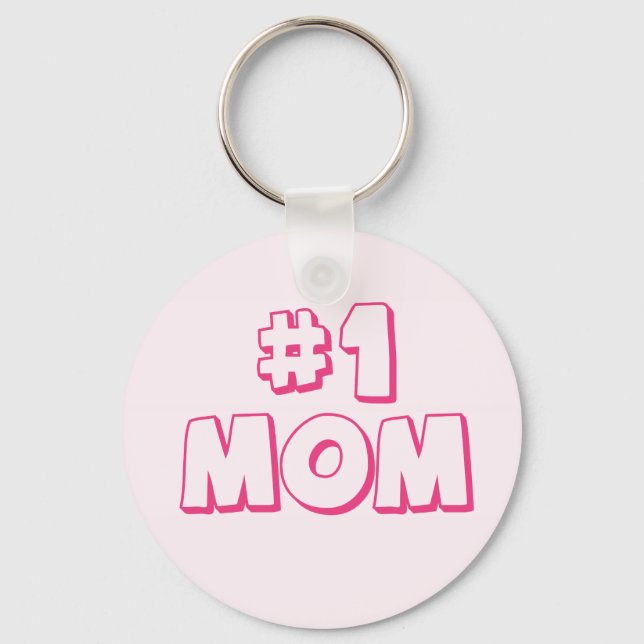 #1 Mum Number One Mum Keychain (Front)