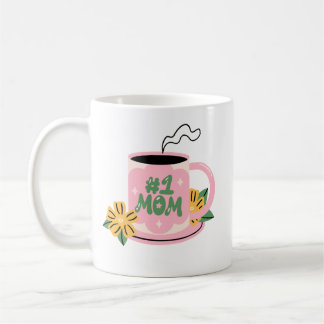 #1 Mum Personalised Coffee Mug - Modern Style Gift