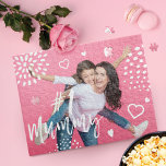 #1 Mummy Full Photo Fun Gift for Mother's Day Jigsaw Puzzle<br><div class="desc">Capture a special family memory or occasion with our beautiful personalised family photo jigsaw puzzle. The design features a full photo of the layout. "#1 Mummy" is displayed in a beautiful trendy brush script white overlay with fun hearts and dot patterns. Make a special family memory with this fun family...</div>