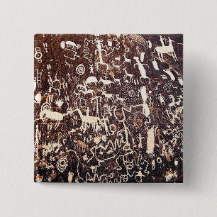 1. Newspaper Rock 15 Cm Square Badge