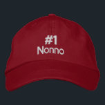 #1 Nonno  - add name Custom Baseball Cap<br><div class="desc">#1 Nonno Text Design in Italian Celebrate your Nonno with this stylish #1 Nonno Basic Adjustable cap - Show him he's the best with this thoughtful and practical gift, perfect for any occasion. The embroidered design adds a high-quality touch, while the cap ensures a comfortable and snug fit. Ideal for...</div>
