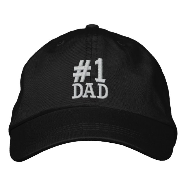 #1 Number One DAD Embroidered Cap (Front)