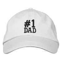 #1 Number One DAD Embroidered Cap