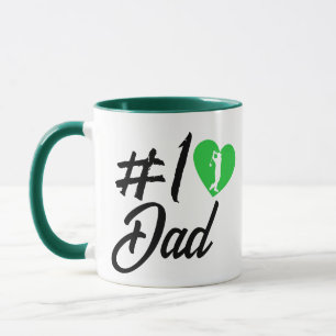 #1 Number One Golfer Dad Father's Day Gift Coffee Mug