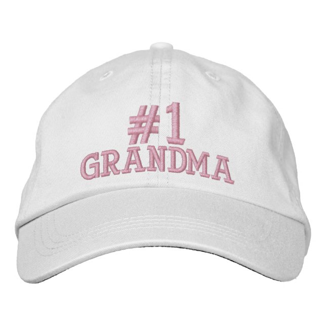 #1 Number One Grandma Embroidered Cap (Front)