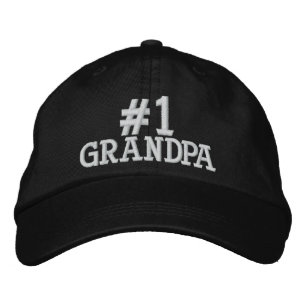 #1 Number One Grandpa Embroidered Cap