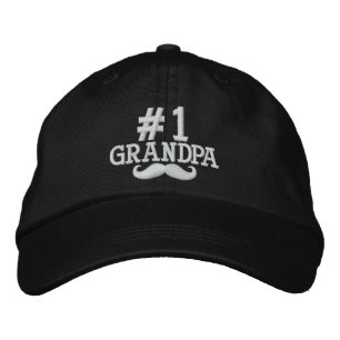 #1 Number One Grandpa Embroidered Cap