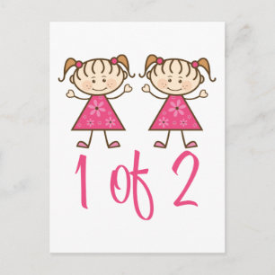 1 Of 2 Pink Girls Postcard
