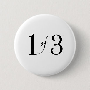 1 of 3 (oldest child) 6 cm round badge