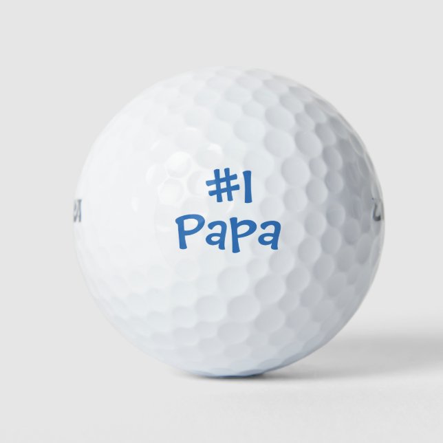 #1 Papa (Number One Papa) Father's Day Golf Balls (Front)
