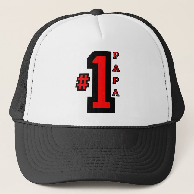 # 1 papa trucker hat (Front)