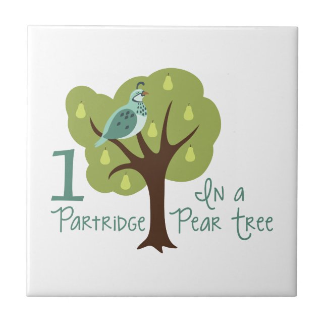 1 Partridge In Pear Tree Tile (Front)
