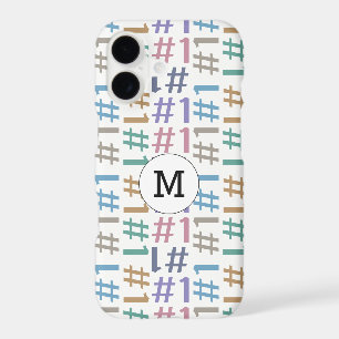 “# 1” Pattern custom monogram phone cases