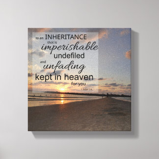 1 Peter 1:4 Canvas Print | Eternal Inheritance