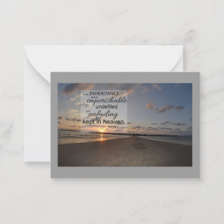 1 Peter 1:4 Flat Notecard | Eternal Inheritance