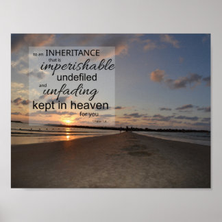 1 Peter 1:4 Poster Print | Eternal Inheritance