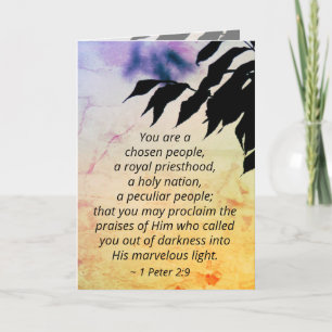 1 Peter 2:9 You are a Chosen People, Bible Card