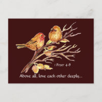 1 Peter 4:8 Love Each Other Deeply Scripture Birds