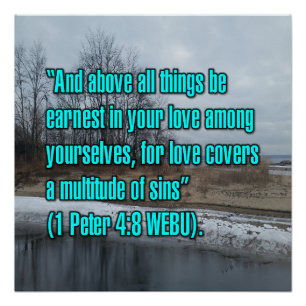 1 Peter 4:8 WEBU Poster