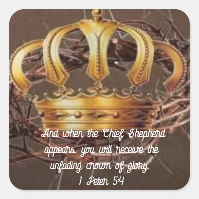 1 Peter 5:4  Sticker (Front)