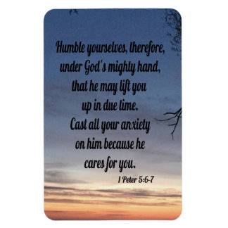 1 Peter 5:6-7 Magnet