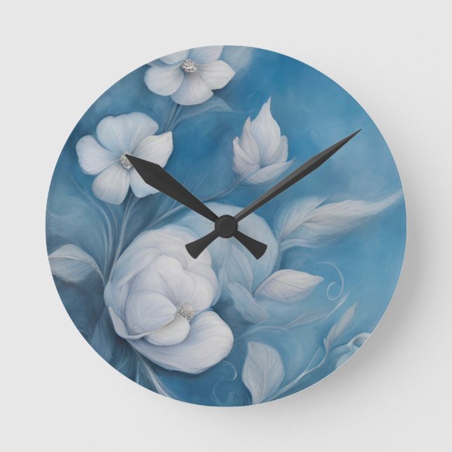 1 Peter 5:7 Bible Verse Image Round Clock (Front)