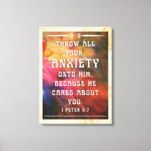1 peter 5:7 canvas print