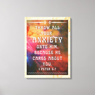 1 peter 5:7 canvas print