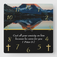 1 Peter 5:7 Christian Faith moutain lake 