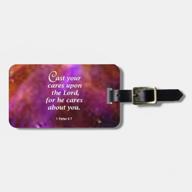 1 Peter 5:7 Luggage Tag (Front Horizontal)