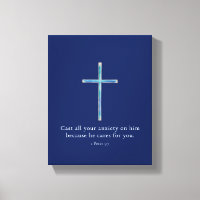 1 Peter 5:7 Minimalist Cross