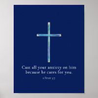 1 Peter 5:7 Minimalist Cross