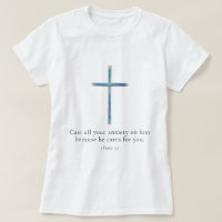 1 Peter 5:7 Minimalist Cross