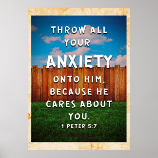 1 peter 5:7 poster