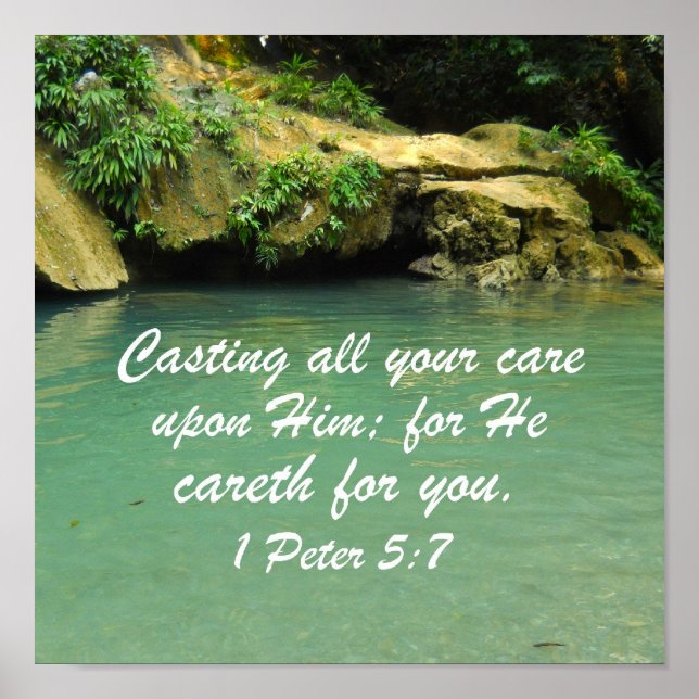 1 Peter 5:7 Poster (Front)