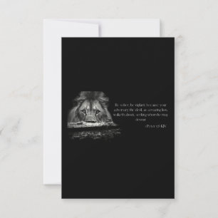 1 Peter 5:8 KJV Bible Verse Greeting Card