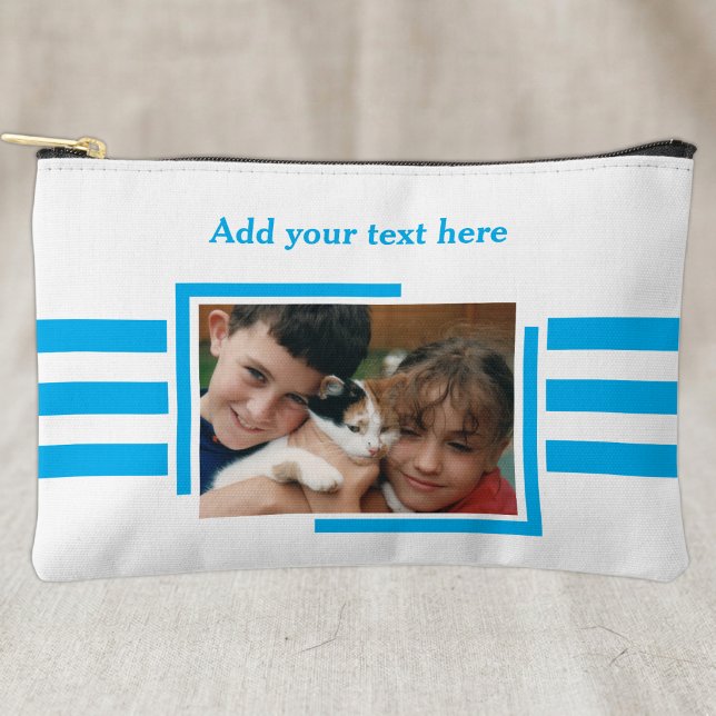 1 photo add text blue white accessory pouch (Creator Uploaded)
