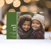 1 Photo Collage Minimal Christmas green peace love