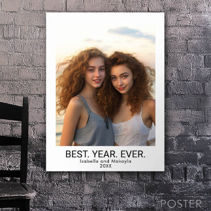 1 Photo Collage Minimalist - Best Year Ever Poster