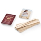 1 Photo Graduation Brushed Burgundy Red Gold White