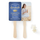 1 Photo Graduation Elegant Brushed Blue Gold White