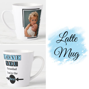 1 photo love you grandad blue latte mug