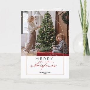1 Photo Merry Christmas Personalised Holiday Card