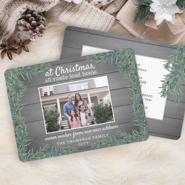 1 Photo New Home Address Change Christmas Moving Holiday Card (Creator Uploaded)