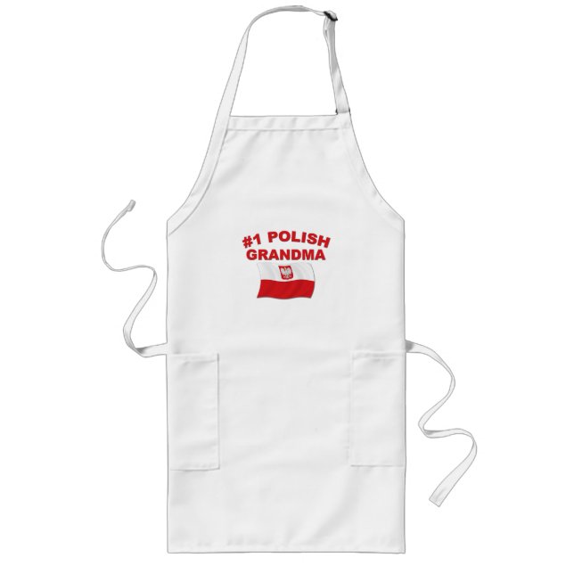 #1 Polish Grandma Long Apron (Front)