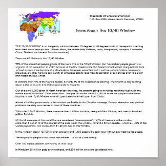 1 Poster - Facts about the 10/40 Window