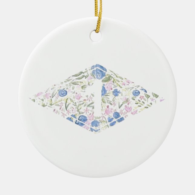 <1> Ranger Floral Diamond Christmas Ornament (Front)