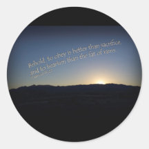1 Samuel 15:22 Sunset Black Border