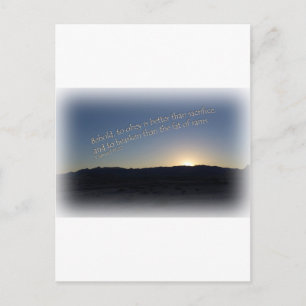 1 Samuel 15:22 Sunset White Border Postcard